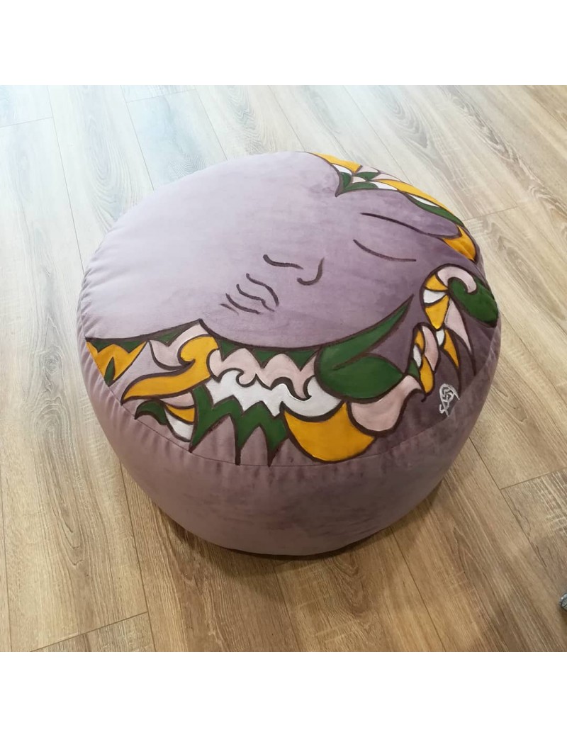 Pouf dipinto a mano Amande Design