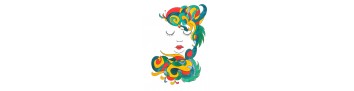 Stampa artistica "Nina Luna sogno" - da disegno originale di Ro.Vadalà