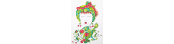 Stampa artistica Nina Luna ciliegie - da disegno originale di Ro.Vadalà