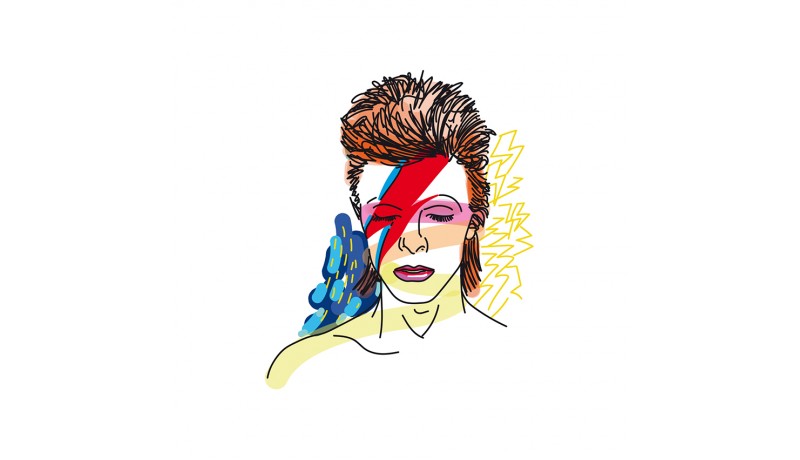 David Bowie poster illustrazione