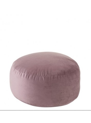 Pouf Rotondo Velluto Malva - J-Line