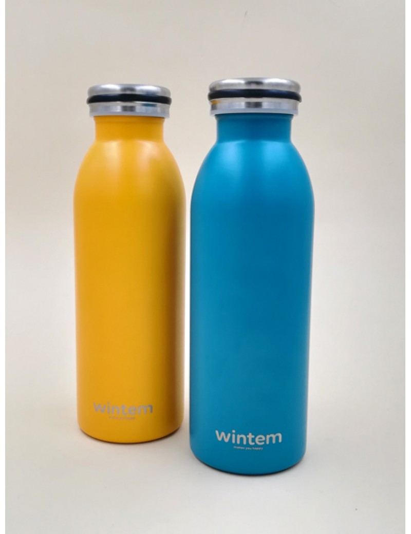 Bottiglia termica Wintem - colore blu o giallo